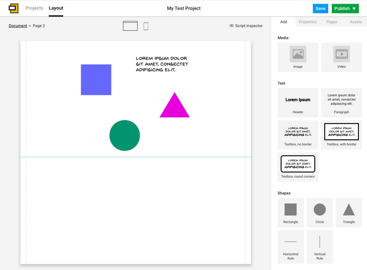 Layout view